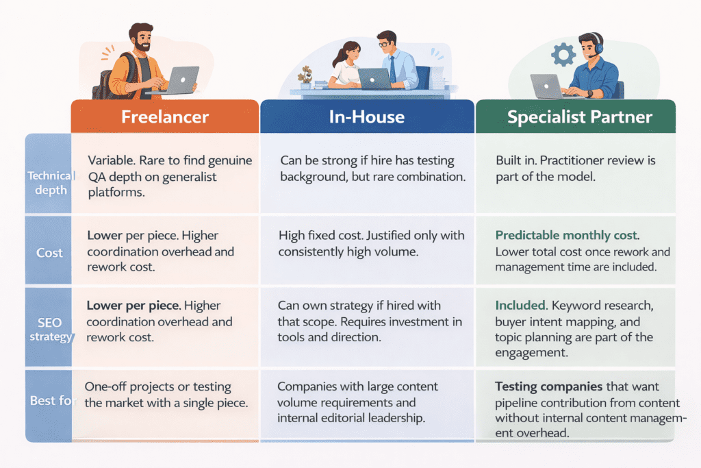 Hire a Software Testing Content writer